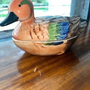 French vintage duck tureen Michel Caugant